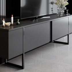 Mueble TV Luxe antracita negro Practica Hogar