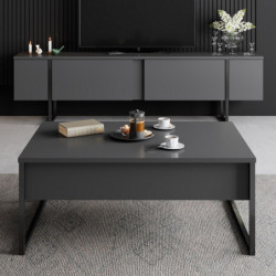 Mueble TV Luxe antracita negro Practica Hogar