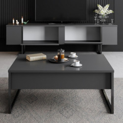 Mueble TV Luxe antracita negro Practica Hogar