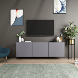 Mueble TV White Antracita Practica Hogar