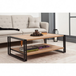 Mesa de centro Cosmo Rectus pino atlántico negro Practica Hogar