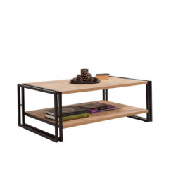 Mesa de centro Cosmo Rectus pino atlántico negro Practica Hogar