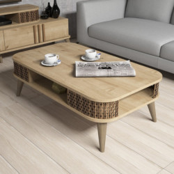 Mesa de centro Eylül roble Practica Hogar