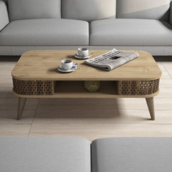 Mesa de centro Eylül roble Practica Hogar