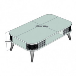 Mesa de centro Eylül roble Practica Hogar