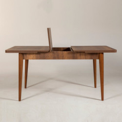 Mesa de comedor extensible Vina nogal Practica Hogar