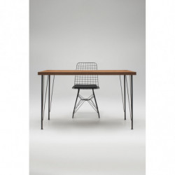 Set mesa y sillas (5 piezas) Nmsym k001 roble negro Practica Hogar
