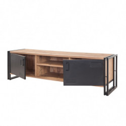 Mueble TV Cosmo Rex pino atlántico negro Practica Hogar
