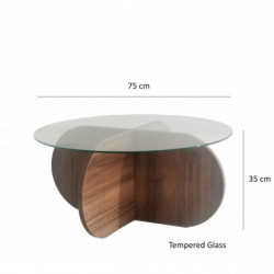Mesa de centro Bubbl nogal Practica Hogar
