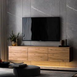 Mueble TV Neon illuminated Pino Atlántico Practica Hogar