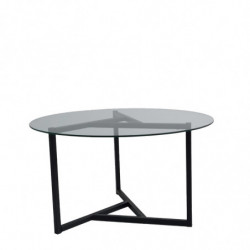 Mesa de centro Steffi S402 negro transparente Practica Hogar