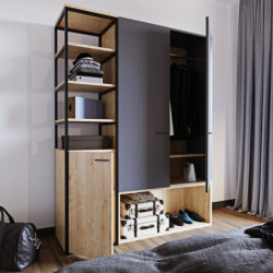 Armario Onur L602 roble antracita Practica Hogar