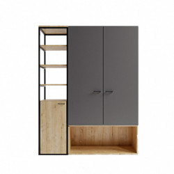 Armario Onur L602 roble antracita Practica Hogar