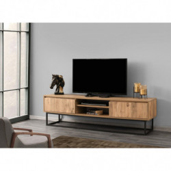 Mueble TV Belinda 180 pino negro Practica Hogar