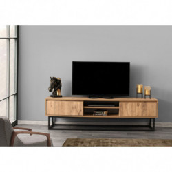 Mueble TV Belinda 180 pino negro Practica Hogar