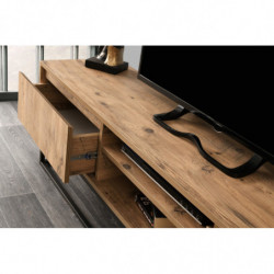 Mueble TV Belinda 180 pino negro Practica Hogar