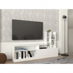 Mueble TV con estante Dolunay blanco Practica Hogar