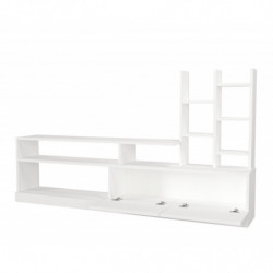 Mueble TV con estante Dolunay blanco Practica Hogar