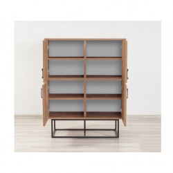Mueble auxiliar Quantum Solo pino atlántico negro Practica Hogar