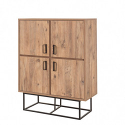 Mueble auxiliar Quantum Solo pino atlántico negro Practica Hogar