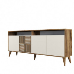 Aparador Milan crema nogal Practica Hogar
