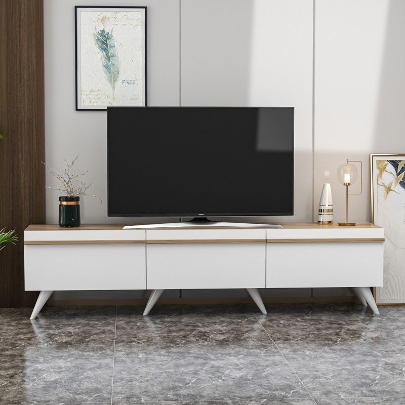 Mueble TV Valentina Blanco Practica Hogar Mueble TV Valentina Blanco Practica Hogar