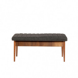 Set mesa comedor extensible y sillas (5 piezas) Vina antracita nogal Practica Hogar
