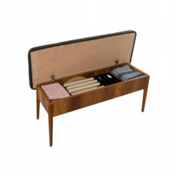 Set mesa comedor extensible y sillas (5 piezas) Vina antracita nogal Practica Hogar