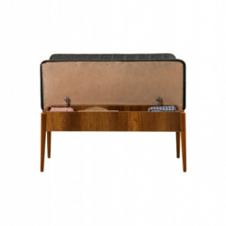 Set mesa comedor extensible y sillas (5 piezas) Vina antracita nogal Practica Hogar