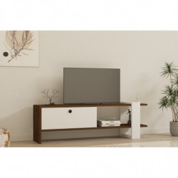 Mueble TV Gaye blanco nogal Practica Hogar