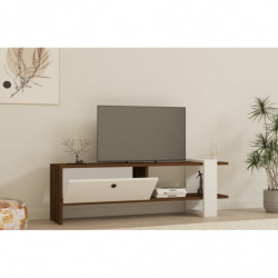 Mueble TV Gaye blanco nogal Practica Hogar
