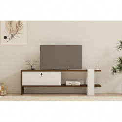 Mueble TV Gaye blanco nogal Practica Hogar