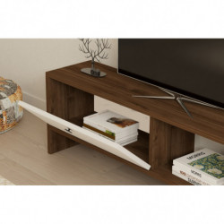 Mueble TV Gaye blanco nogal Practica Hogar