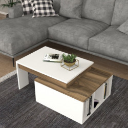 Mesa de centro Kolarado nogal blanco Practica Hogar