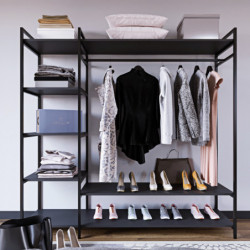 Armario Trendy L607 negro Practica Hogar