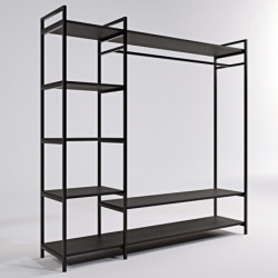 Armario Trendy L607 negro Practica Hogar