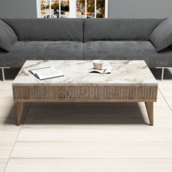 Conjunto de muebles de salón Milan blanco nogal Practica Hogar