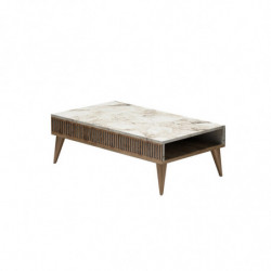 Conjunto de muebles de salón Milan blanco nogal Practica Hogar