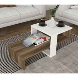 Mesa de centro Chain nogal blanco Practica Hogar