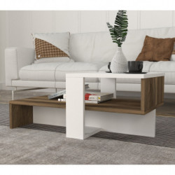 Mesa de centro Chain nogal blanco Practica Hogar