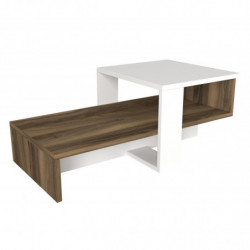 Mesa de centro Chain nogal blanco Practica Hogar