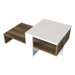 Mesa de centro Chain nogal blanco Practica Hogar