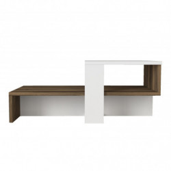 Mesa de centro Chain nogal blanco Practica Hogar