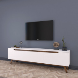 Mueble TV D1-794 nogal blanco Practica Hogar