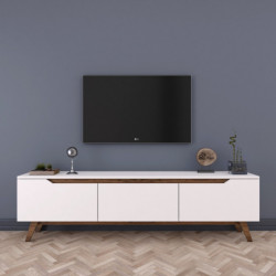 Mueble TV D1-794 nogal blanco Practica Hogar