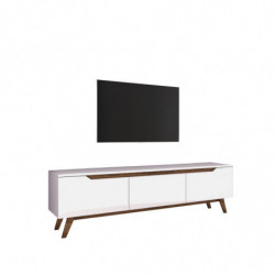 Mueble TV D1-794 nogal blanco Practica Hogar