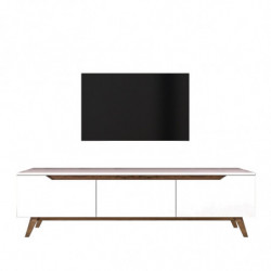 Mueble TV D1-794 nogal blanco Practica Hogar