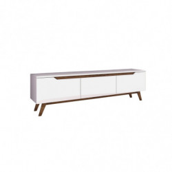Mueble TV D1-794 nogal blanco Practica Hogar