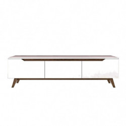 Mueble TV D1-794 nogal blanco Practica Hogar