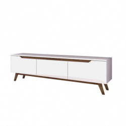 Mueble TV D1-794 nogal blanco Practica Hogar